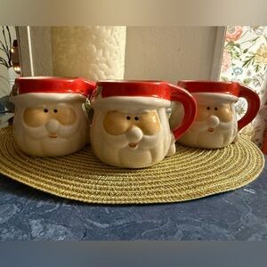Royal Norfolk Santa Ceramic Mug 6 oz Set Of 3